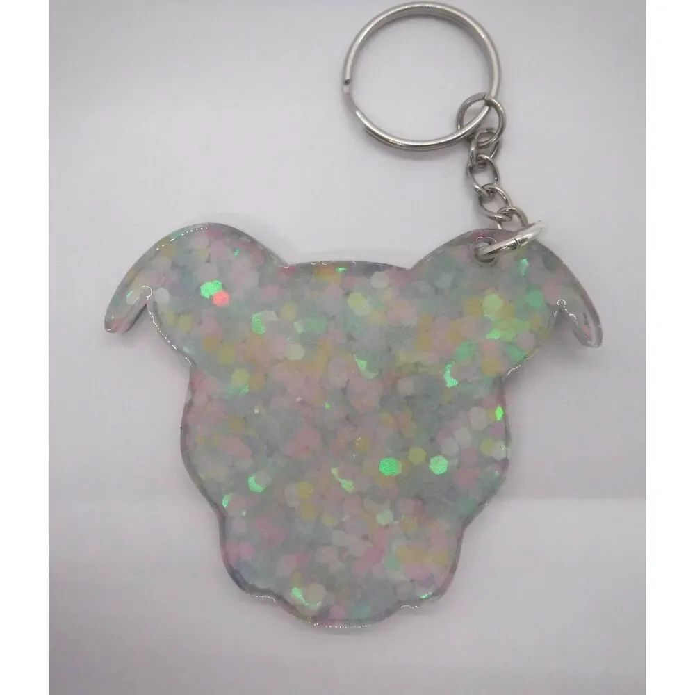 Keychain Pitbull Sugar Skull